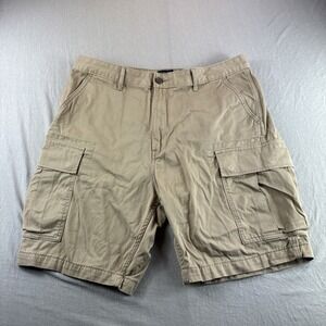 Levis Cargo Shorts Mens 36 Beige Outdoors Hiking Camp Fishing Utility Pockets 9"